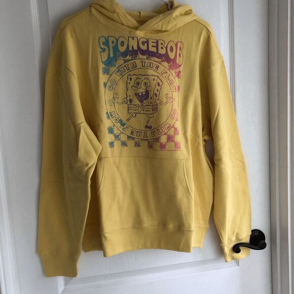 New SpongeBob SquarePants Go With‎ The Flow Old Navy Hoodie For Adults Size XL - Picture 2 of 8